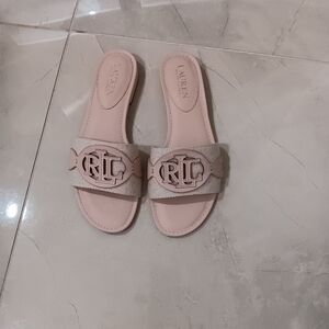 RL canvas and leather Alegra sandal